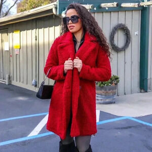 Faux fur teddy coat